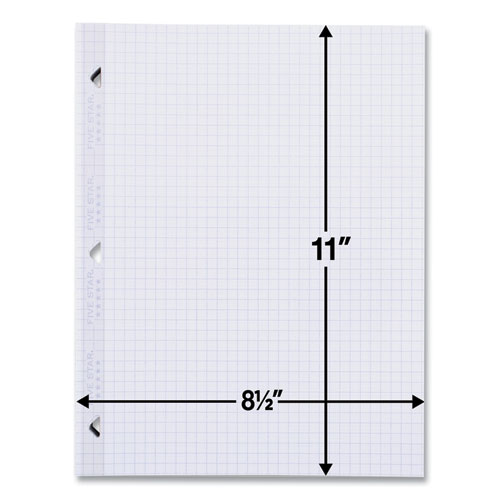 Picture of Reinforced Filler Paper Plus Study App, 3-Hole, 8.5 x 11, College Rule, 80/Pack