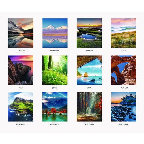 Picture of Earthscapes Scenic Desk Pad Calendar, Scenic Photos, 22 x 17, White Sheets, Black Binding/Corners,12-Month (Jan-Dec): 2024