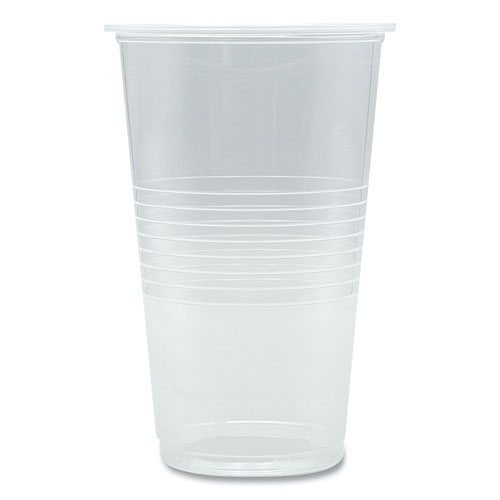 Picture of Translucent Plastic Cold Cups, 20 oz, Clear, 1,000/Carton