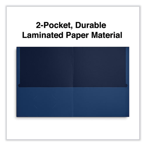 Picture of Two-Pocket Portfolio, Embossed Leather Grain Paper, 11 x 8.5, Assorted Colors, 25/Box