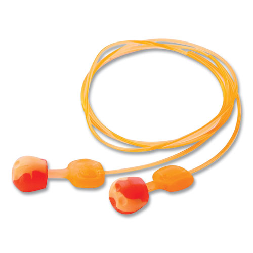 Picture of TrustFit Pod Corded Reusable Foam Earplugs, One Size Fits Most, 28 dB NRR, Orange, 1,000/Carton