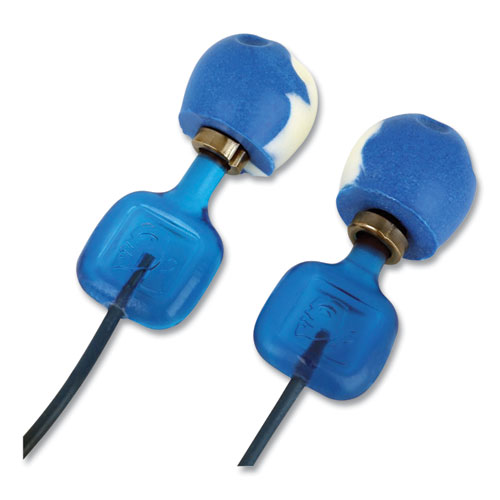 Picture of TrustFit Trak Detectable Reusable Corded Foam Earplugs, One Size Fits Most, 29 dB NRR, Blue, 1,000/Carton