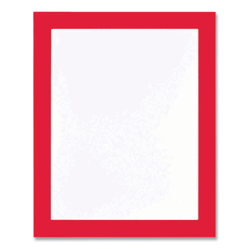 Picture of Self Adhesive Sign Holders, 11 x 17 Insert, Clear with Red Border, 2/Pack