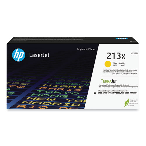 Picture of HP 213X (W2132X) High-Yield Yellow Original LaserJet Toner Cartridge