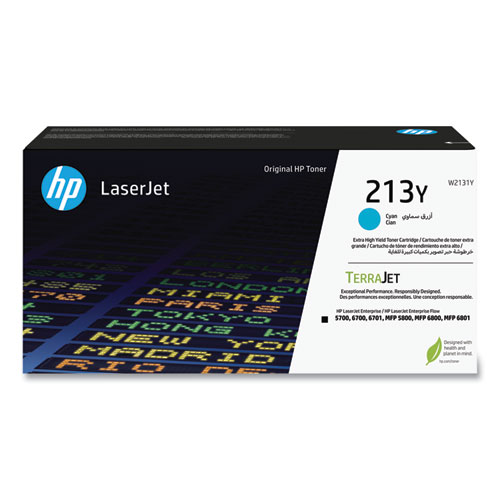 Picture of HP 213Y (W2131Y) Extra High-Yield Cyan Original LaserJet Toner Cartridge