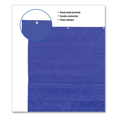 Picture of Complete Calendar and Weather Pocket Chart, 51 Pockets, 26 x 37.25, Blue