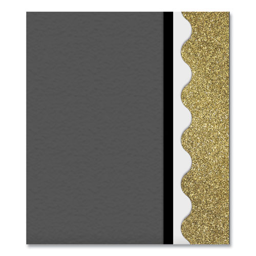 Picture of Scalloped Borders, 2.25" x 3 ft, Gold Glitter, 13/Pack