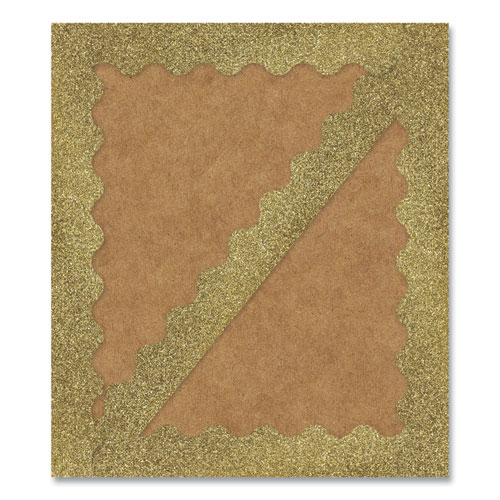 Picture of Scalloped Borders, 2.25" x 3 ft, Gold Glitter, 13/Pack