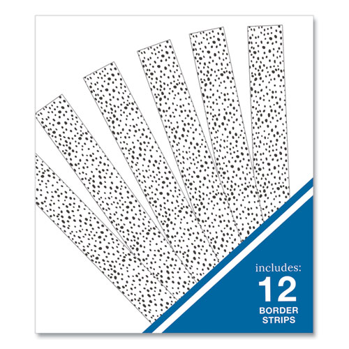 Picture of Straight Borders, Dotted, 3" x 3 ft, Black/White, 12/Pack