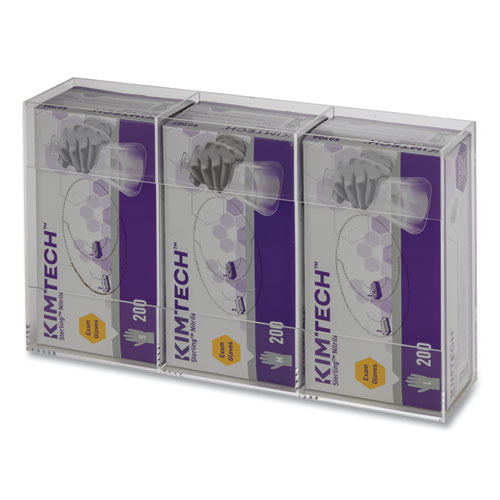 Picture of Triple Glove Dispenser, 10 x 4 x 16, Clear