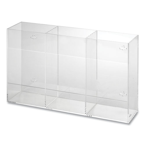 Picture of Triple Glove Dispenser, 10 x 4 x 16, Clear