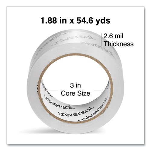 Picture of Moving and Storage Packing Tape, 3" Core, 1.88" x 54.6 yd, Clear, 6/Pack