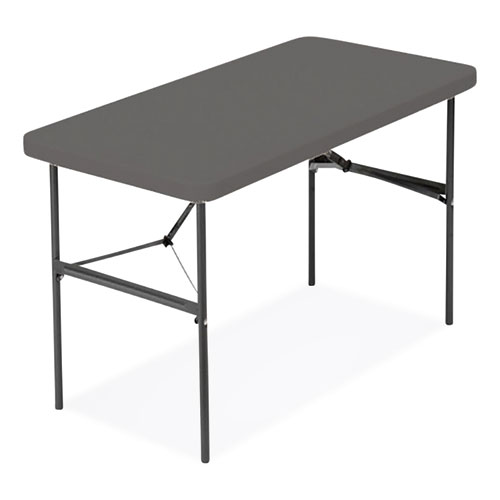 Picture of IndestrucTable Commercial Folding Table, Rectangular, 48" x 24" x 29", Charcoal Top, Charcoal Base/Legs