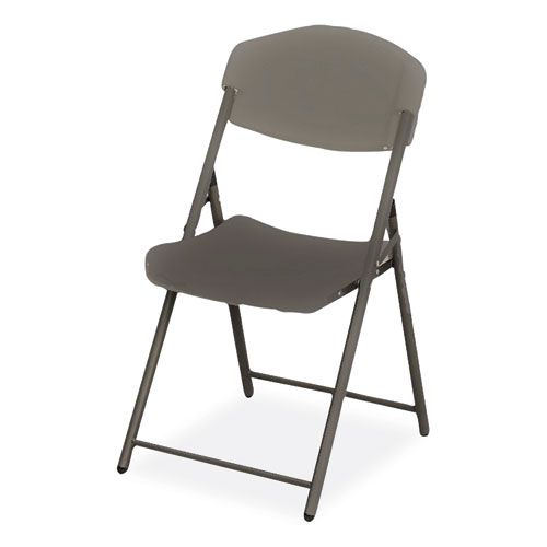 Picture of Rough n Ready Commercial Folding Chair, Supports Up to 350 lb, 18" Seat Height, Charcoal Seat/Back, Charcoal Base, 4/Pack