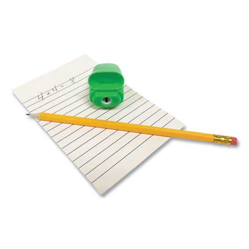 Picture of One-Hole Pencil Sharpener/Eraser Combo, 1" x 0.75", Randomly Assorted Colors