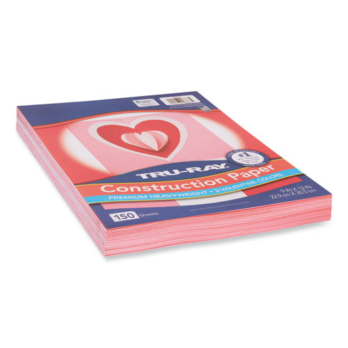 Picture of Tru-Ray Construction Paper, 70 lb Text Weight, 9 x 12, Assorted Valentine Colors, 150/Pack