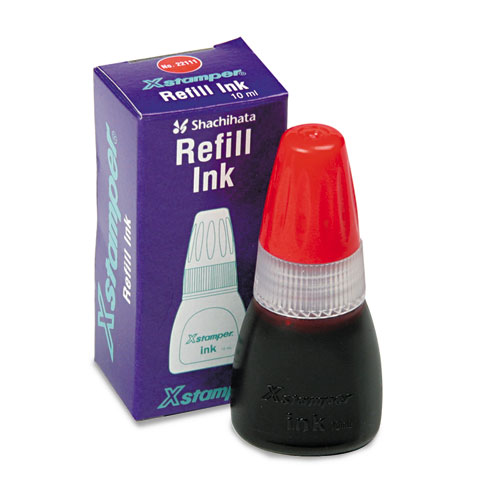 Picture of Refill Ink for Xstamper Stamps, 10 mL Bottle, Red