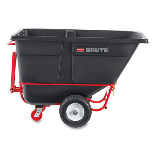 Picture of 1.5 cu yd BRUTE Rotomolded Towable Tilt Truck, 2,100 lb Capacity, Black