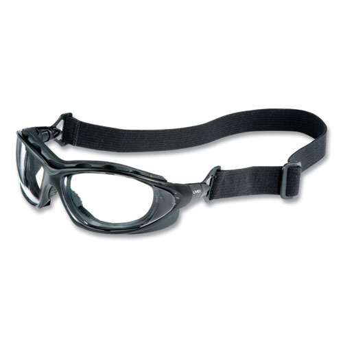 Picture of Seismic Sealed Eyewear, Black Polycarbonate Frame, Clear Polycarbonate Lens