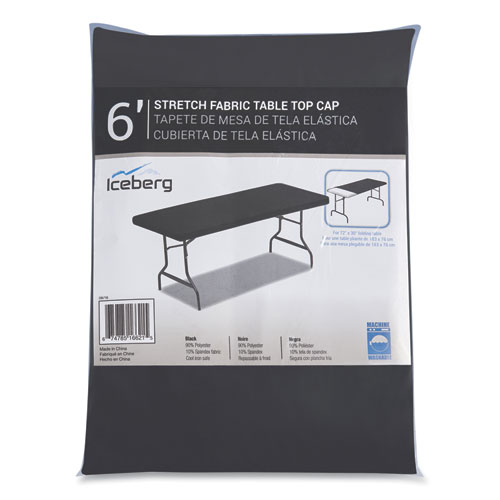 Picture of iGear Fabric Table Top Cap Cover, Polyester, 30 x 72, Black