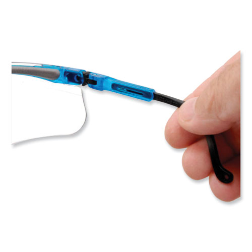 Picture of Genesis Safety Eyewear, Translucent Blue/Black Frame, Clear Lens