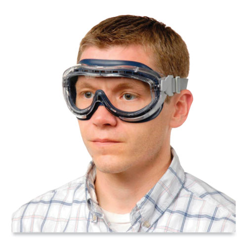 Picture of Flex Seal OTG Goggles, Clear HydroShield Anti-Fog/Anti-Scratch Lens, Clear/Navy/Gray Frame