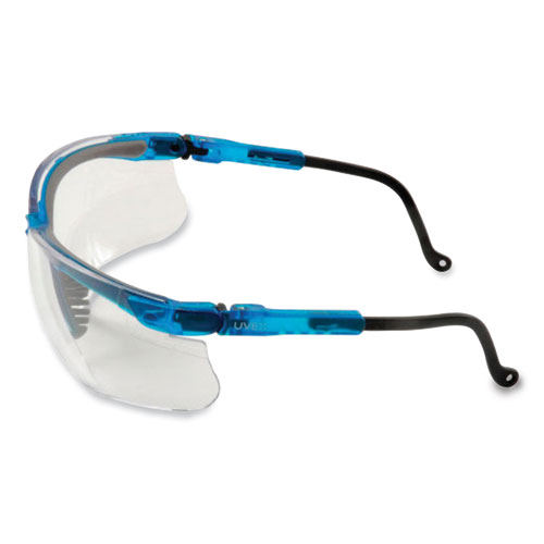 Picture of Genesis Safety Eyewear, Translucent Blue/Black Frame, Clear Lens