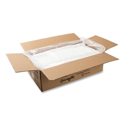 Picture of Polypropylene Cutlery, Soda Spoon, 7.87", White, 1,000/Carton