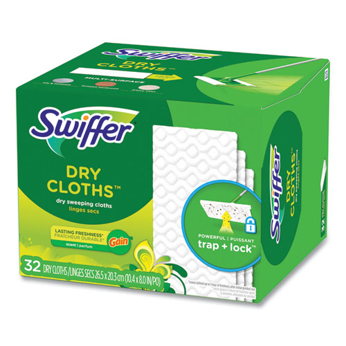 Picture of Dry Refill Cloths. 8 x 10.4, White, 32 Box, 4 Boxes/Carton