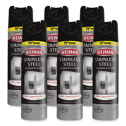 Picture of Stainless Steel Cleaner and Polish, 17 oz Aerosol, 6/Carton