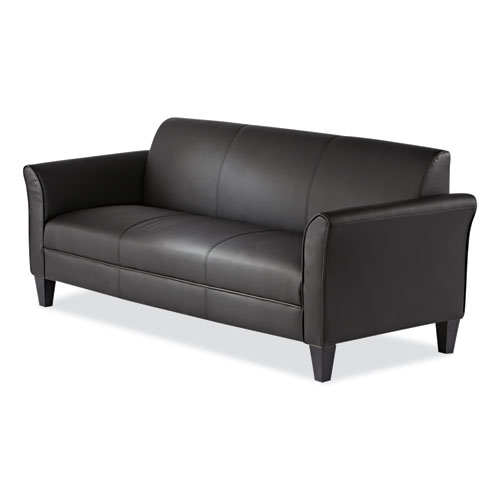 Picture of Alera Reception Lounge Furniture, 3-Cushion Sofa, 77w x 31.5d x 32h, Black