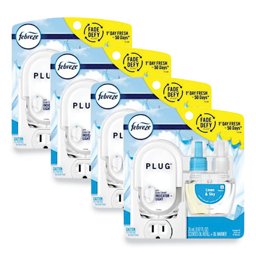 Picture of PLUG Air Freshener Warmer Start Kit, 6.54 x 2.99 x 5.98, Clear/White, 4/Carton