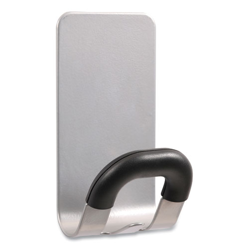 Picture of Magnetic Coat Peg, ABS/Magnet/Steel, Black/Silver, Supports 11 lbs