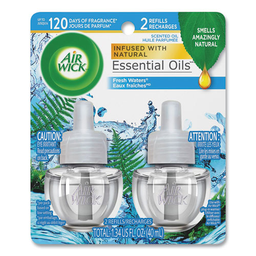 Picture of Scented Oil Refill, Fresh Waters, 0.67 oz, 2/Pack, 6 Pack/Carton