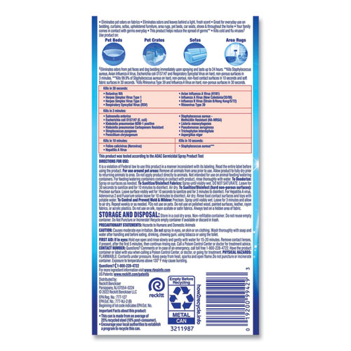 Picture of Disinfectant Spray II Pet Odor Eliminator, Fresh, 15 oz Aerosol Spray, 12/Carton
