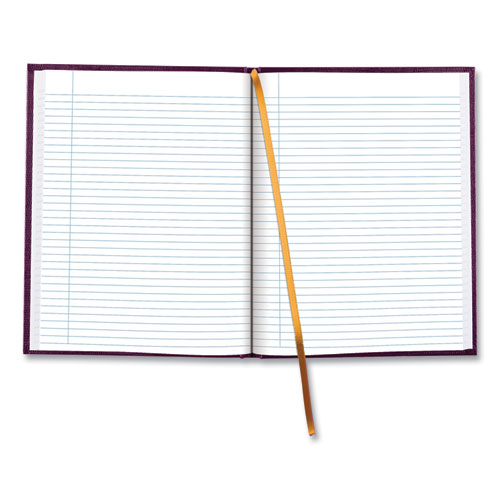 Picture of Executive Notebook with Ribbon Bookmark,1 Subject, Medium/College Rule, Grape Cover, (75) 10.75 x 8.5 Sheets