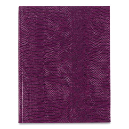 Picture of Executive Notebook with Ribbon Bookmark,1 Subject, Medium/College Rule, Grape Cover, (75) 10.75 x 8.5 Sheets