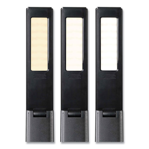 Picture of Wellness Series Rise LED Desk Lamp with Digital Display, 12" to 19" High, Black