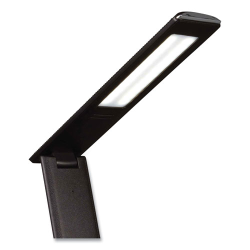 Picture of Wellness Series Rise LED Desk Lamp with Digital Display, 12" to 19" High, Black