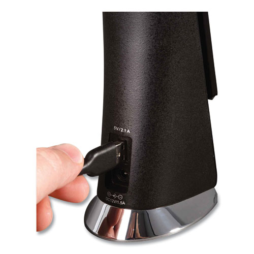 Picture of Wellness Series Rise LED Desk Lamp with Digital Display, 12" to 19" High, Black