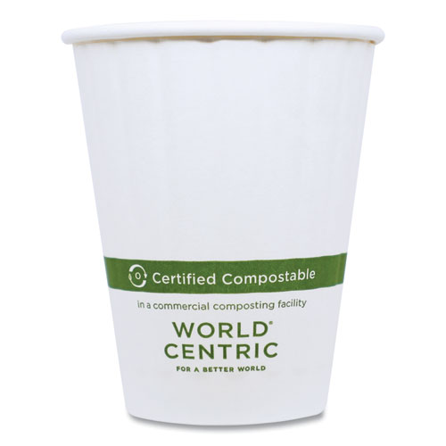 Picture of Double Wall Paper Hot Cups, 12 oz, White, 1,000/Carton