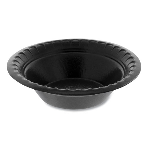 Picture of Placesetter Deluxe Laminated Foam Dinnerware, Bowl, 4 oz, Black 1,250/Carton