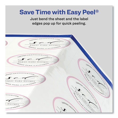 Picture of Round Print-to-the Edge Labels with Sure Feed and Easy Peel, 2" dia, Glossy Clear, 120/PK