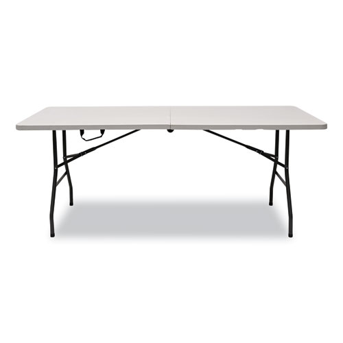 Picture of Bifold Resin Folding Table, Rectangular, 70.9" x 29.1" x 30", White Granite Top, Gray Base/Legs, 2/Pack