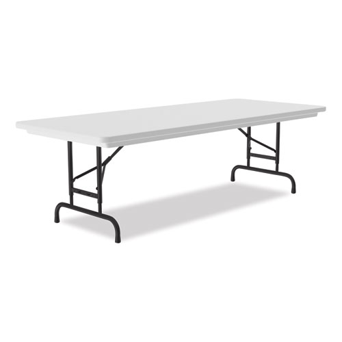 Picture of Adjustable Folding Tables, Rectangular, 60" x 30" x 22" to 32", Gray Granite Top, Black Legs, 4/Pallet