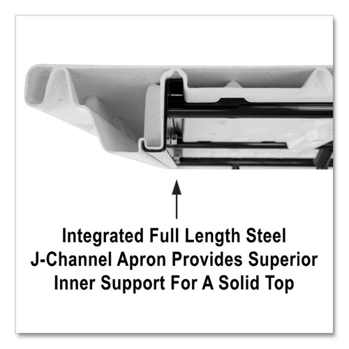 Picture of Adjustable Folding Table, Rectangular, 48" x 24" x 22" to 32", Blue Top, Black Legs, 4/Pallet