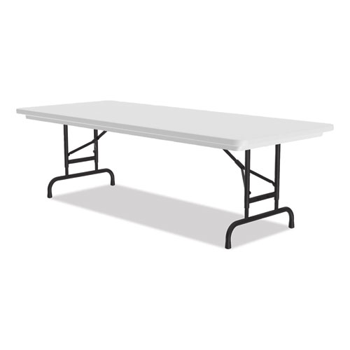 Picture of Adjustable Folding Tables, Rectangular, 60" x 30" x 22" to 32", Gray Granite Top, Black Legs, 4/Pallet