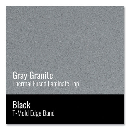 Picture of Adjustable Activity Tables, Kidney Shaped, 72" x 48" x 19" to 29", Gray Top, Black Legs, 4/Pallet