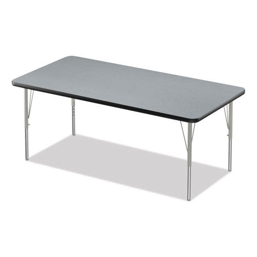 Picture of Adjustable Activity Table, Rectangular, 60" x 30" x 19" to 29", Granite Top, Black Legs, 4/Pallet