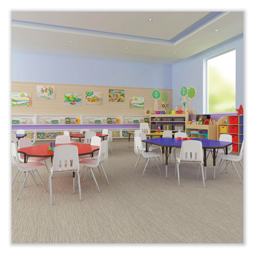 Picture of Adjustable Activity Tables, Square, 48" x 48" x 19" to 29", Gray Top, Black Legs, 4/Pallet